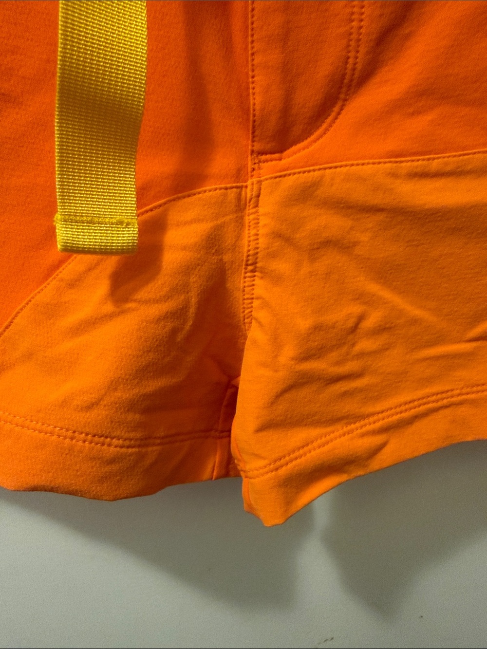 Outdoor Voices RecTrek Hike Shorts in Yellow & Orange w Belt - Picture 5 of 7